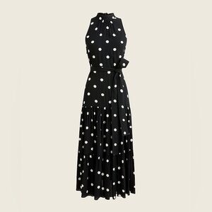 NEW / J.crew Drapey tiered dress in polka dot